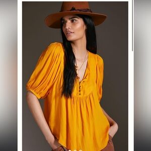 Anthropologie Drapey Henley Pullover M